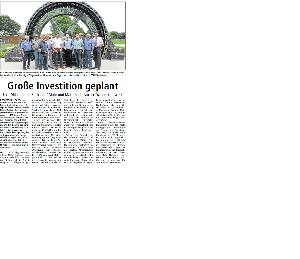 Große Investition geplant